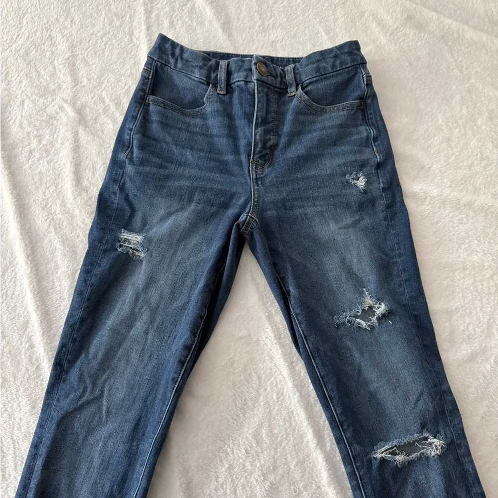 American Eagle Distressed Skinny Stretch Dream Jeans 2 - Picture 2 of 7